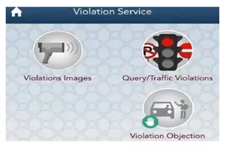 3. Under the traffic page, click the “Violation Service”, then click “QueryTraffic Violations” to get details of your open traffic violation ticket.