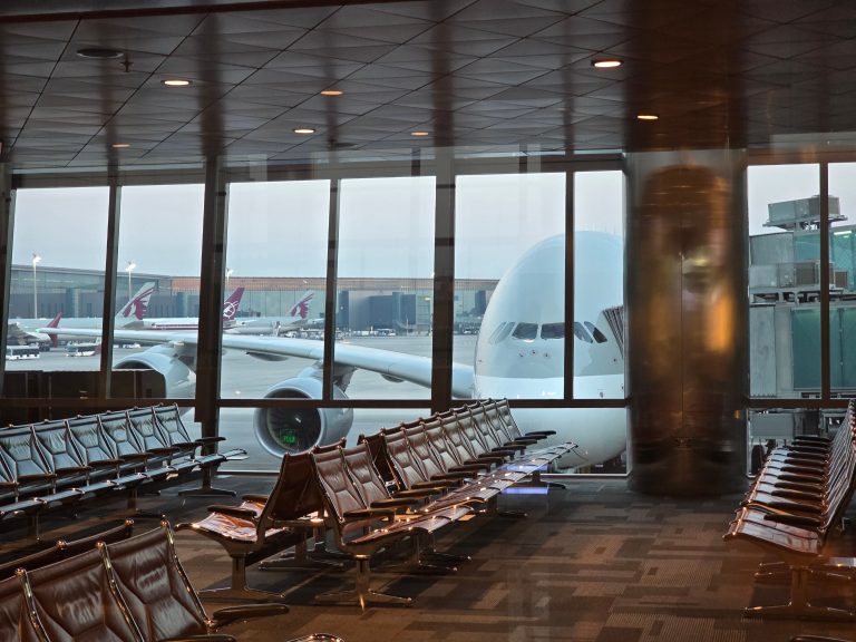 Hamad International Airport departures area in Doha